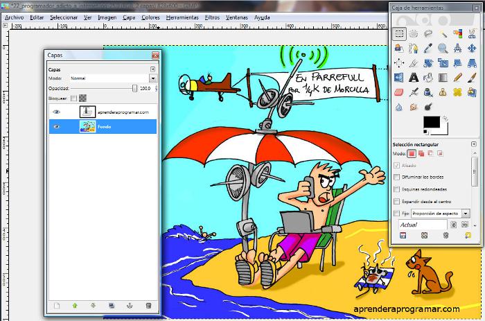 GIMP edicion grafica opciones